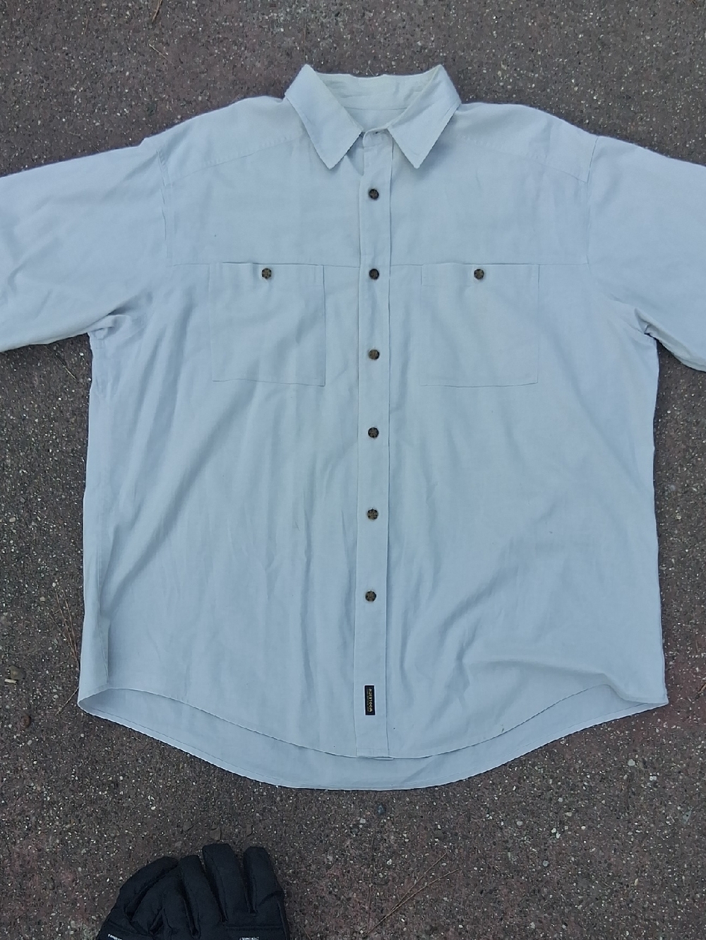 Woolrich Men's Light Gray Casual Button-Down Shirt